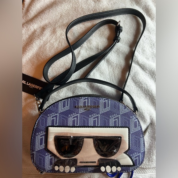 Karl Lagerfeld shoulder bag converts to hand held mini bag - Picture 3 of 7